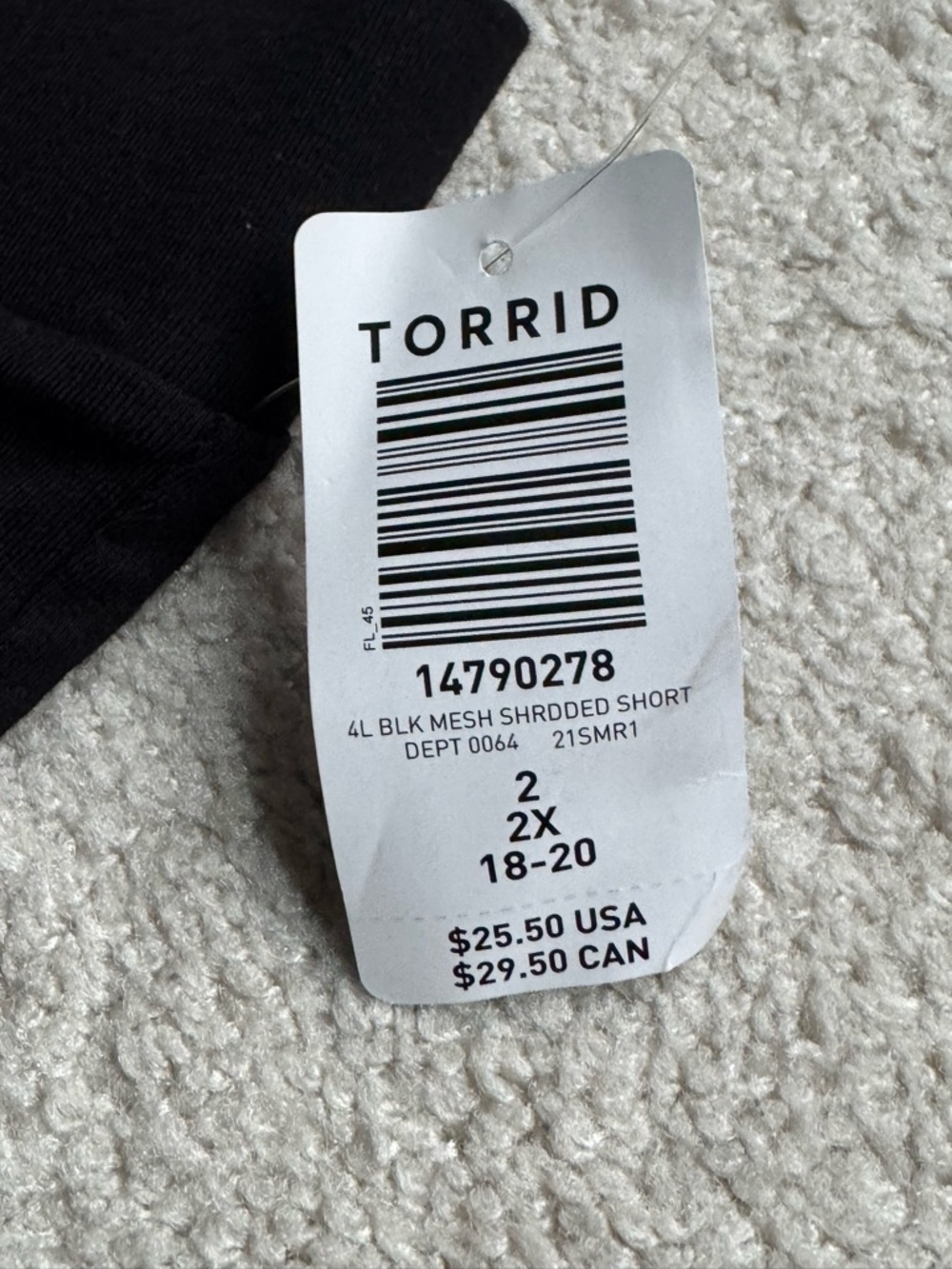 Torrid Black Women's Ripped Bike Shorts - Picture 3 of 4
